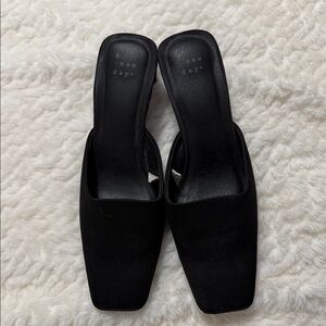 A New Day Elegant Black Mules